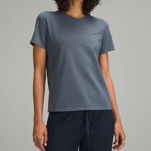 Lululemon Organic Cotton Straight-Hem Crewneck T-Shirt - Oil Grey